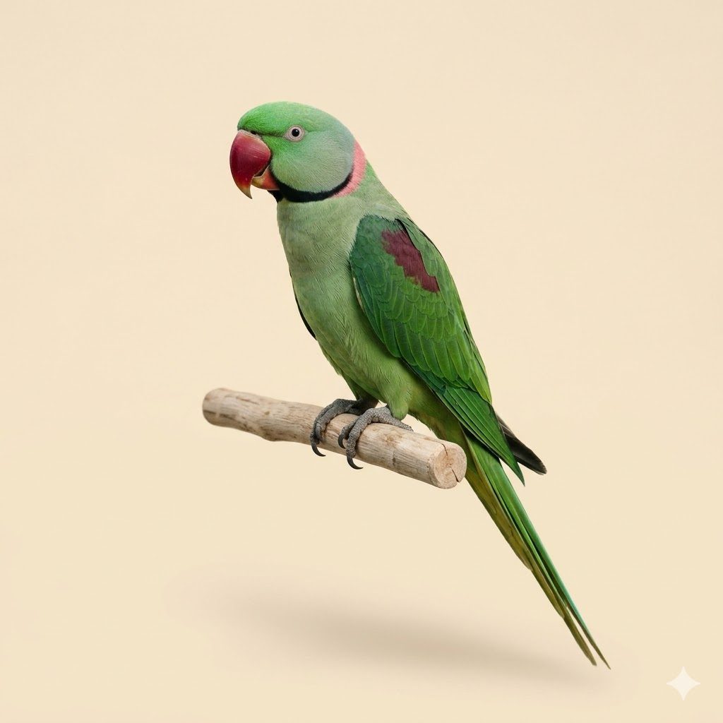 亞歷山大鸚鵡（Alexandrine Parakeet）正面照