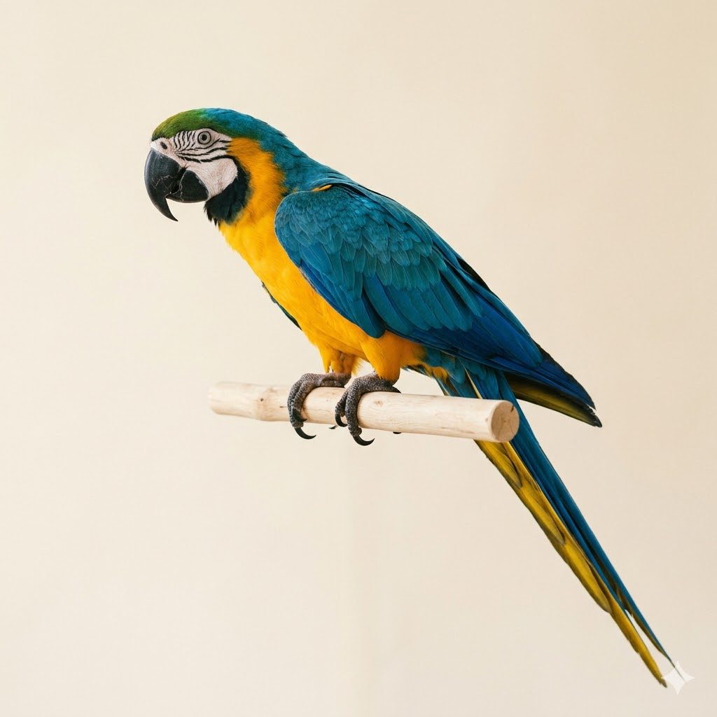 藍黃金剛（琉璃金剛）（Blue-and-gold Macaw）正面照