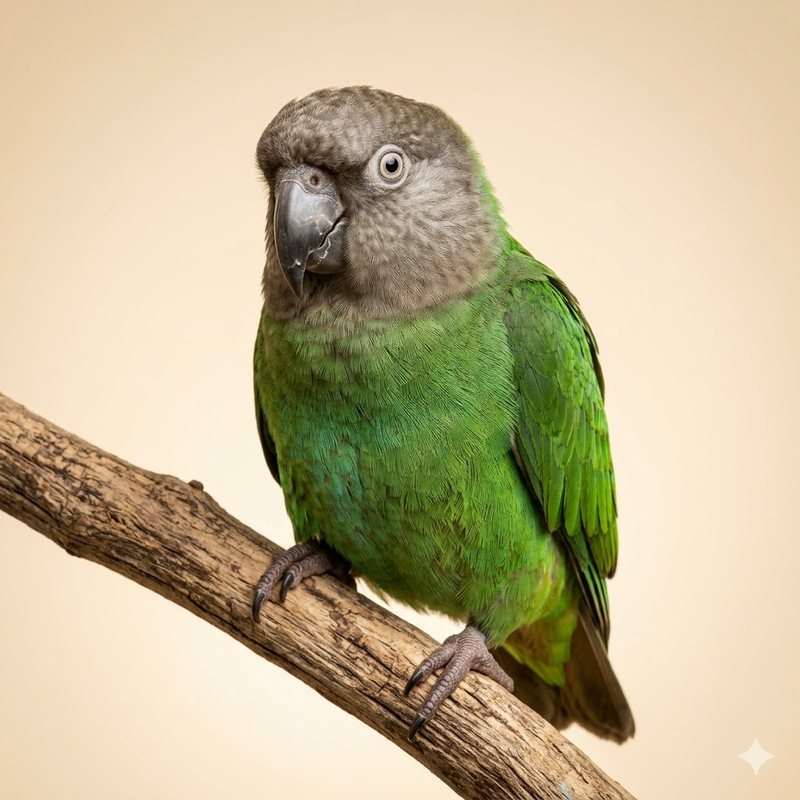 棕頭鸚鵡（Brown-headed Parrot）正面照