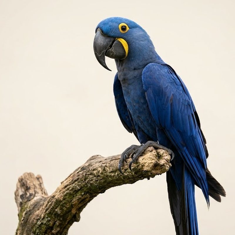 紫藍金剛鸚鵡（Hyacinth Macaw）正面照