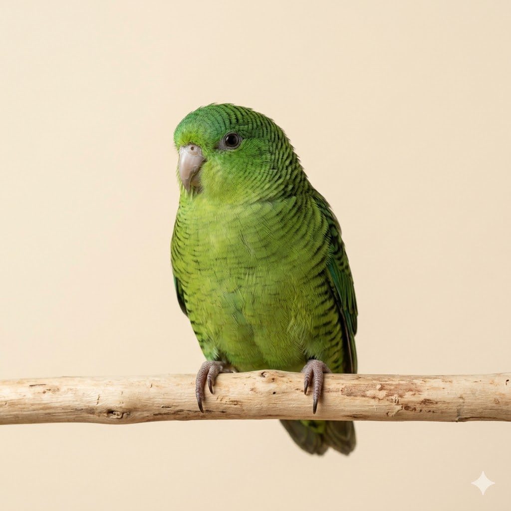 橫斑鸚鵡（Lineolated Parakeet）正面照