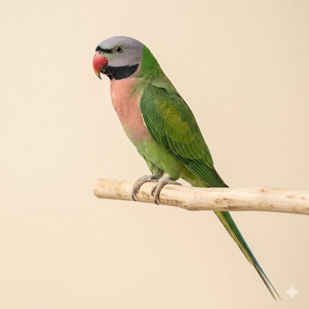 達摩鸚鵡（Moustached Parakeet）正面照