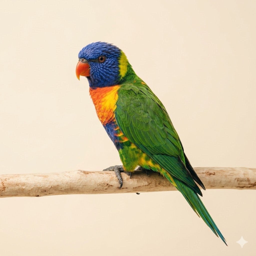 彩虹吸蜜鸚鵡（Rainbow Lorikeet）正面照