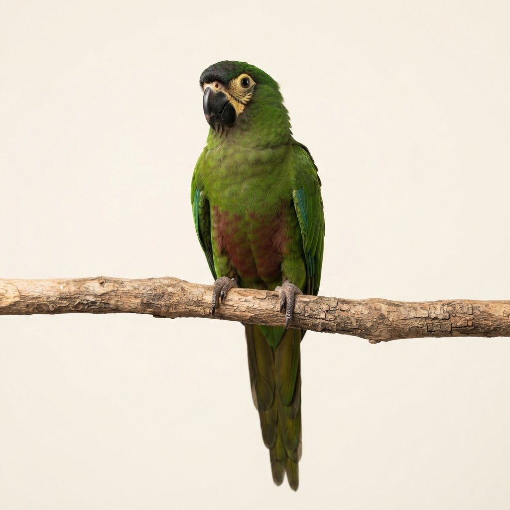 黃臉金剛（紅腹金剛）（Red-bellied Macaw）正面照