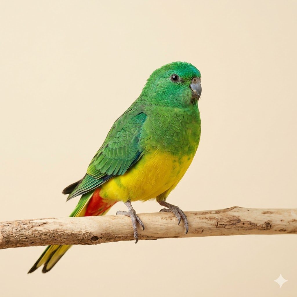 紅腰鸚鵡（Red-rumped Parrot）正面照