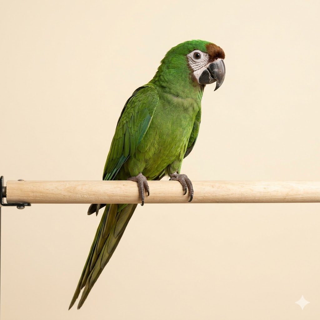 栗額金剛（Chestnut-fronted Macaw）正面照