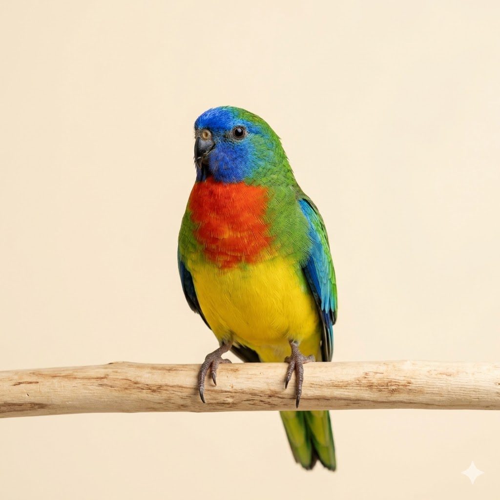 桔梗鸚鵡（Scarlet-chested Parakeet）正面照