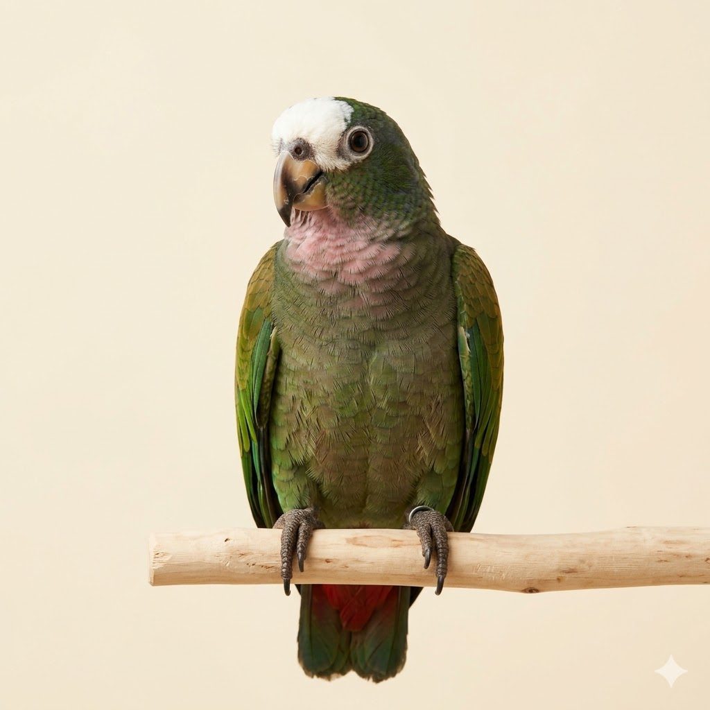 白帽鸚哥（派翁尼斯）（White-capped Pionus）正面照