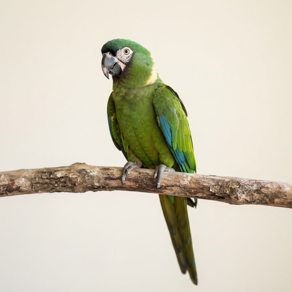黃領金剛（Yellow-collared Macaw）正面照