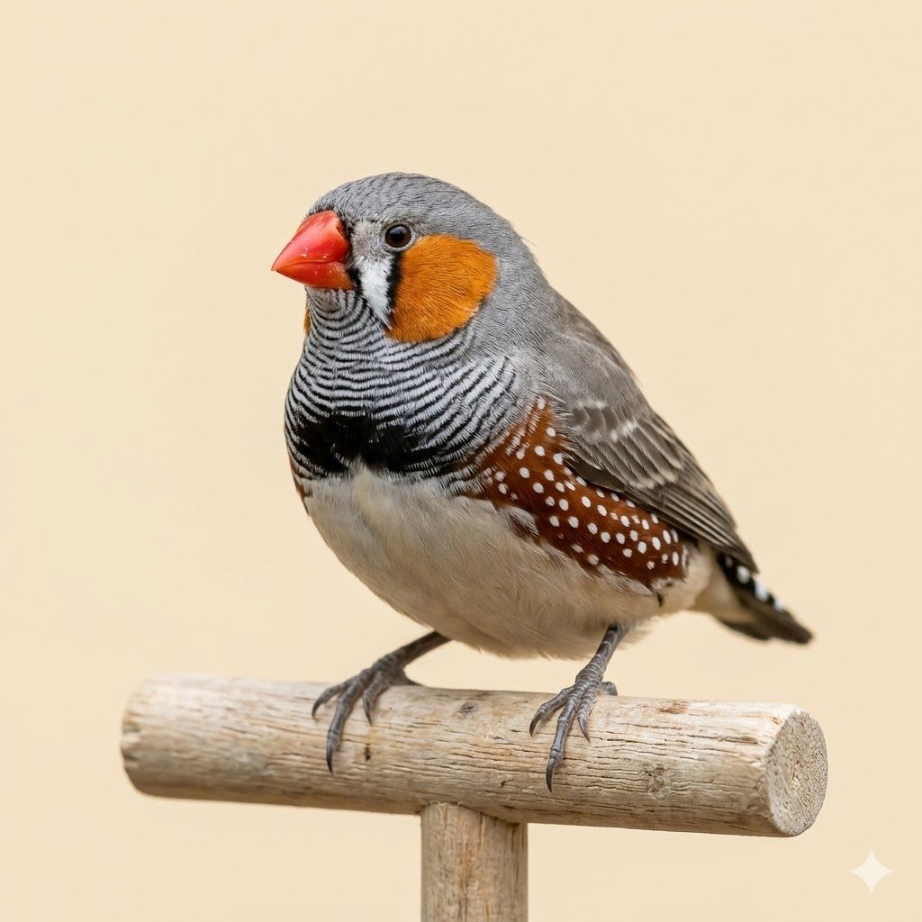 斑胸草雀（金山珍珠）（Zebra Finch）正面照